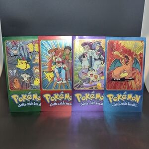 Set of 4 Topps Pokemon TV Animation Edition Series 2 Jumbo Trading Cards